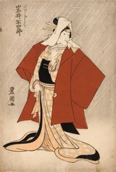 Der Kabuki-Schauspieler Iwai Hanshiro V als die Unterhalterin (Geiko) Kashiku